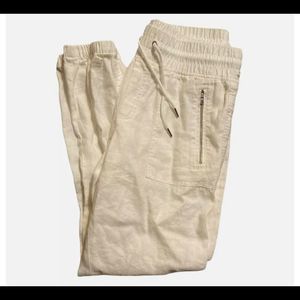 Athleta Cabo Linen Jogger White NWT 22 Plus Size Mid Rise​